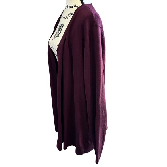 Lane Bryant Women's Size 22/24 Burgundy Red Open Front Cardigan NWT - Picture 2 of 7